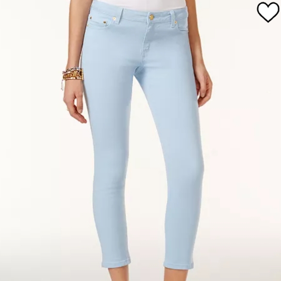 Michael Kors Denim - 🎉HP🎉Michael Kors Izzy Cropped Skinny Jeans, Light Blue, Size 12